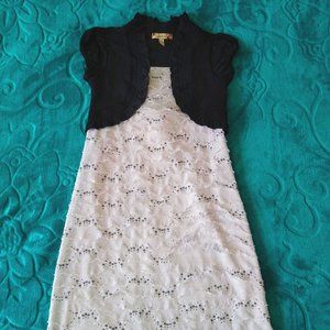 Black and White Youth Speechless Spring Dress